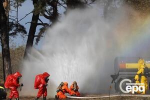 На первом этапе учений ликвидировали последствия техногенной катастрофы