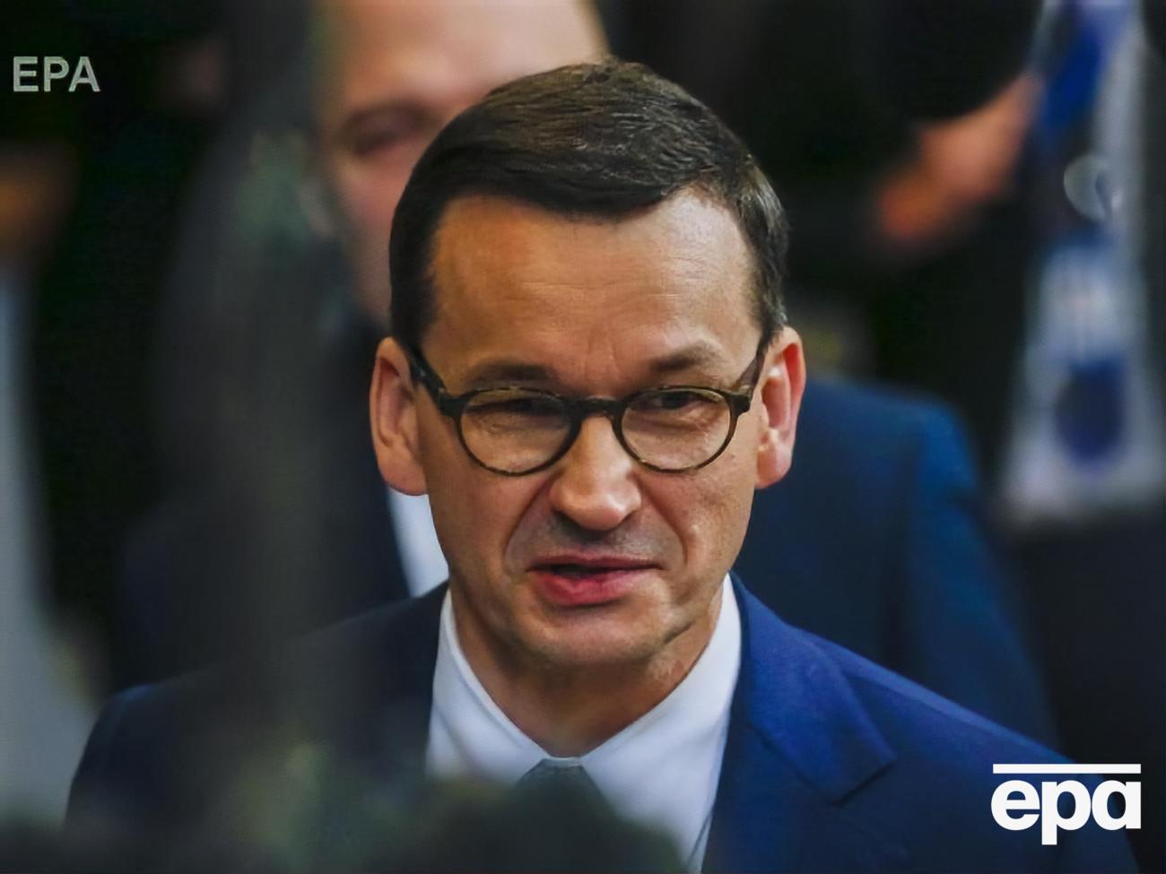 Моравецький заявив, що в Москви не має бути можливості шантажувати Європу припиненням постачань газу