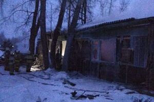 Горело одноэтажное деревянное здание