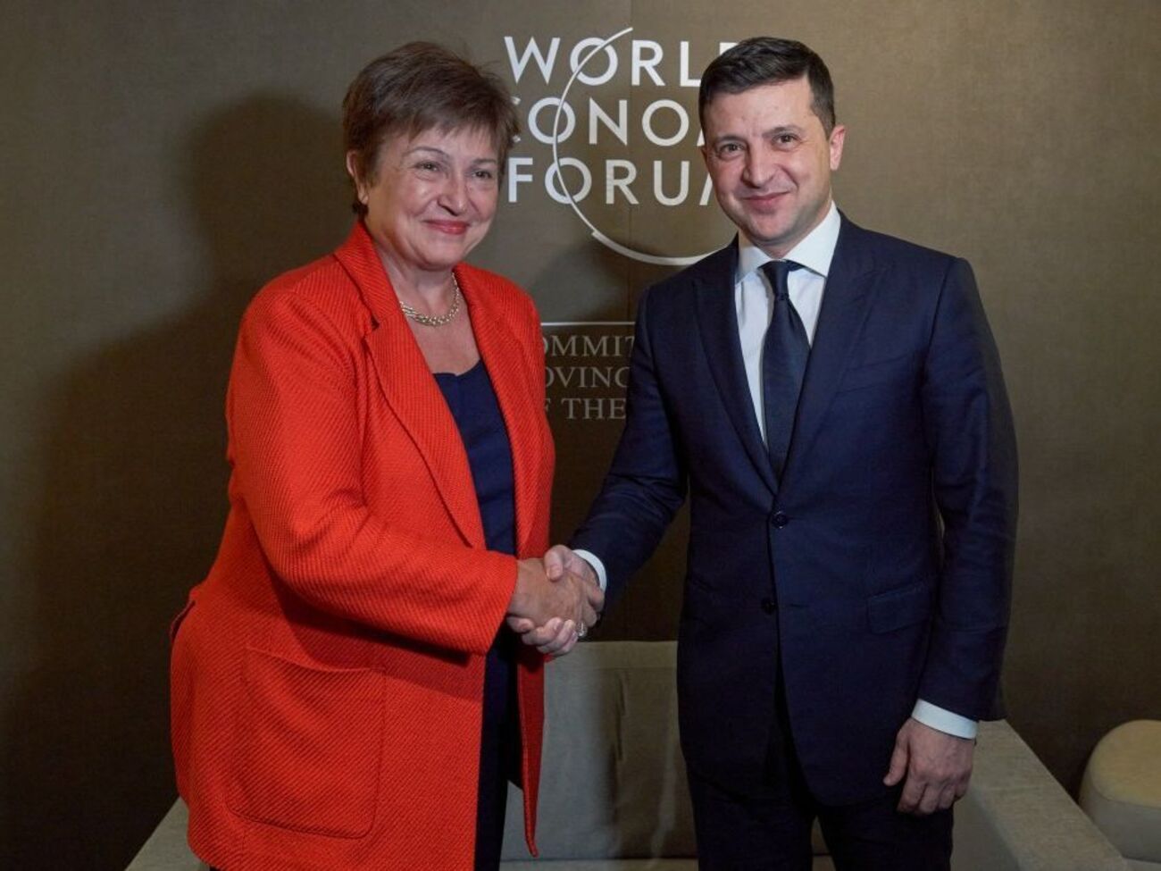 Зеленский и Георгиева провели встречу в Давосе