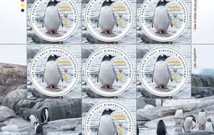 В Украине выпустили новую марку с изображением субантарктического пингвина