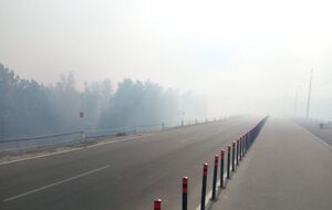 Вблизи дороги началась детонация взрывных устройств