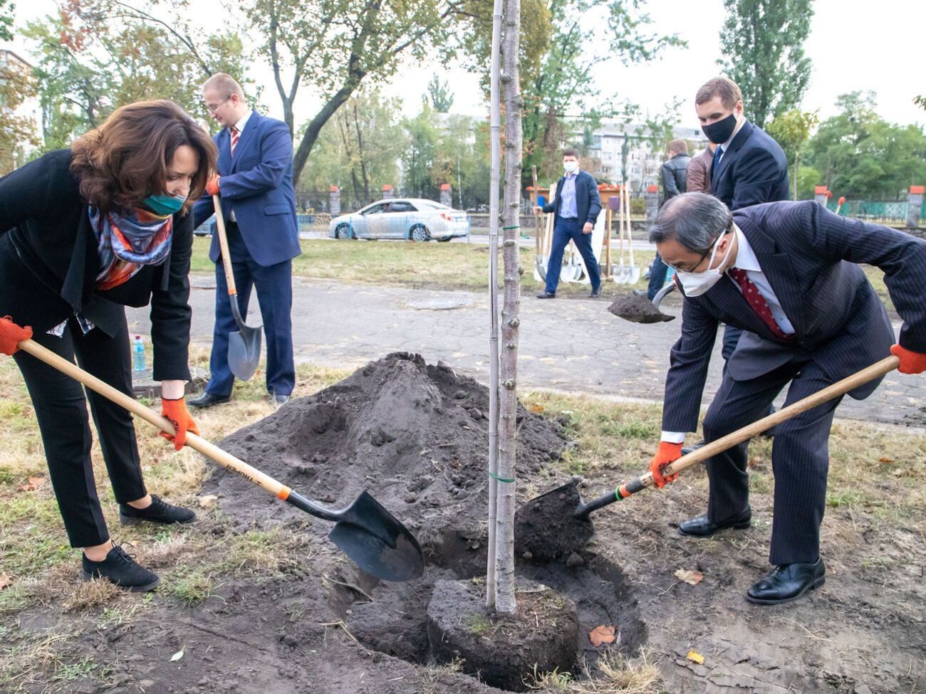 Це унікальна алея, оскільки тут ростуть різні види сакур і деякі з них цвітуть кілька разів на рік, повідомили в КМДА