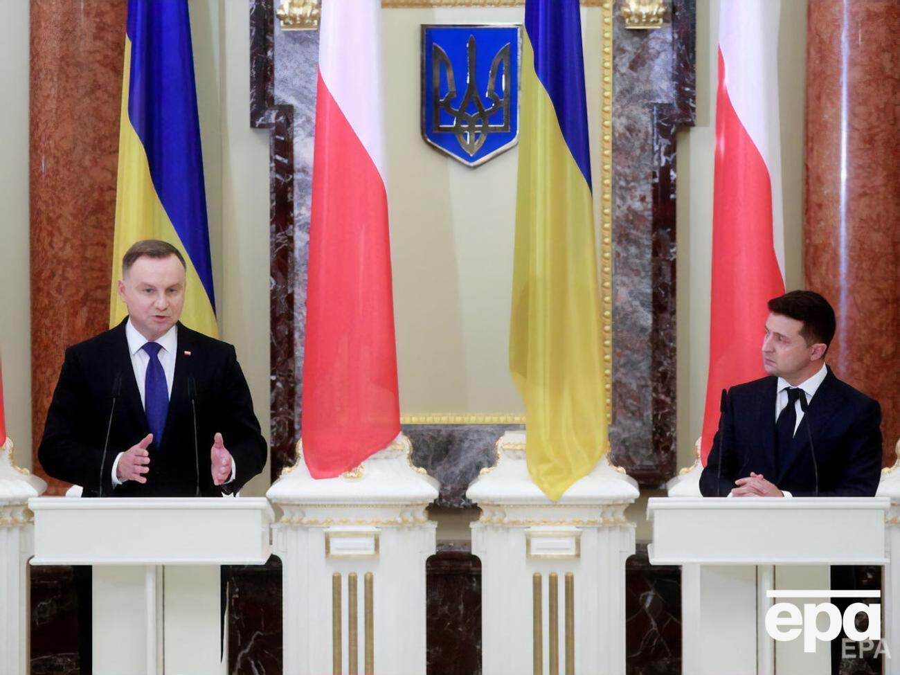 Дуда заверил Зеленского, что Польша стоит плечом к плечу с Украиной по вопросу территориальной целостности