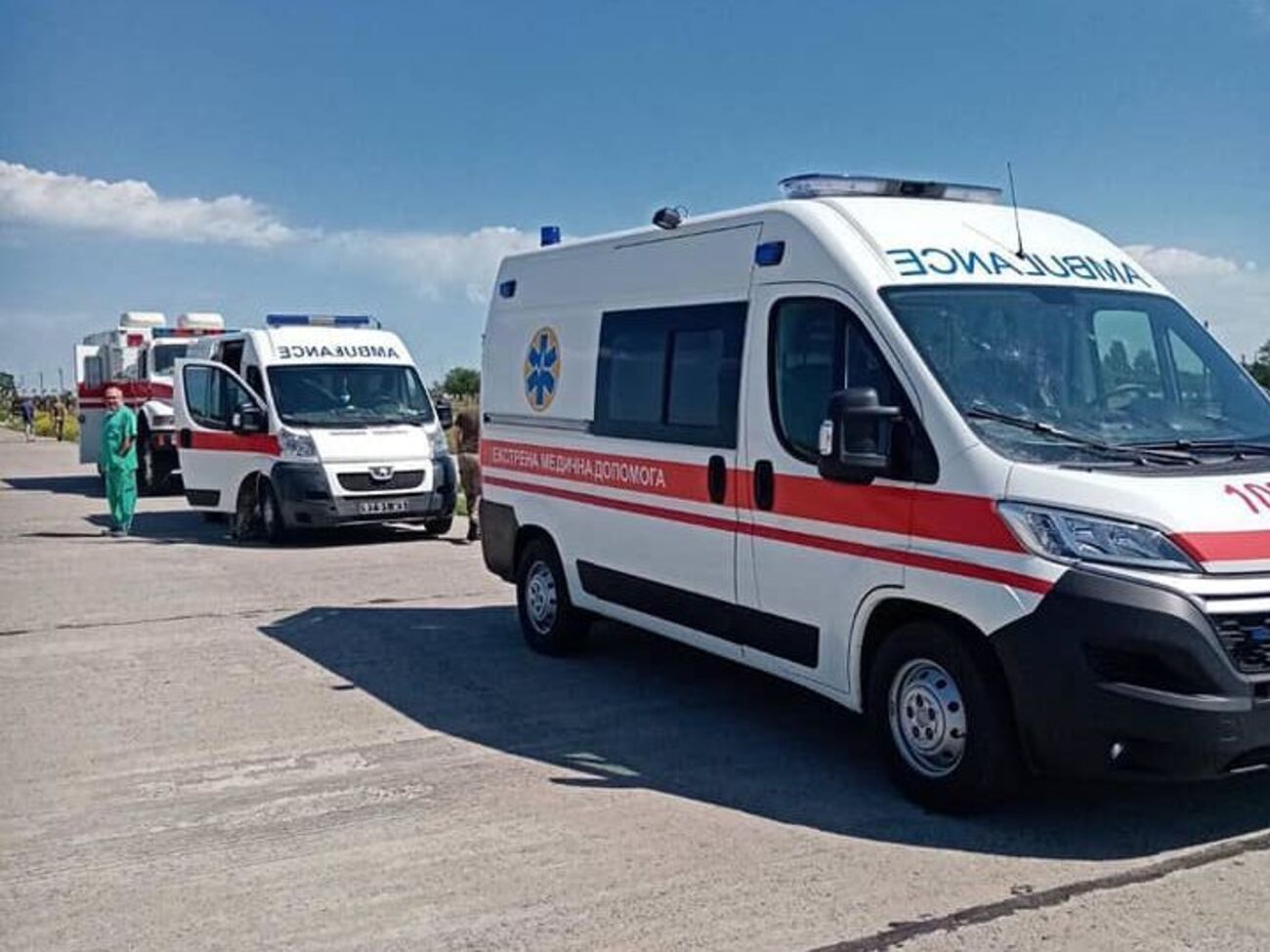 Травмированного передали медикам