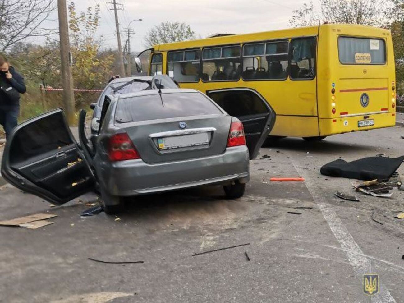 В аварии пострадали три машины