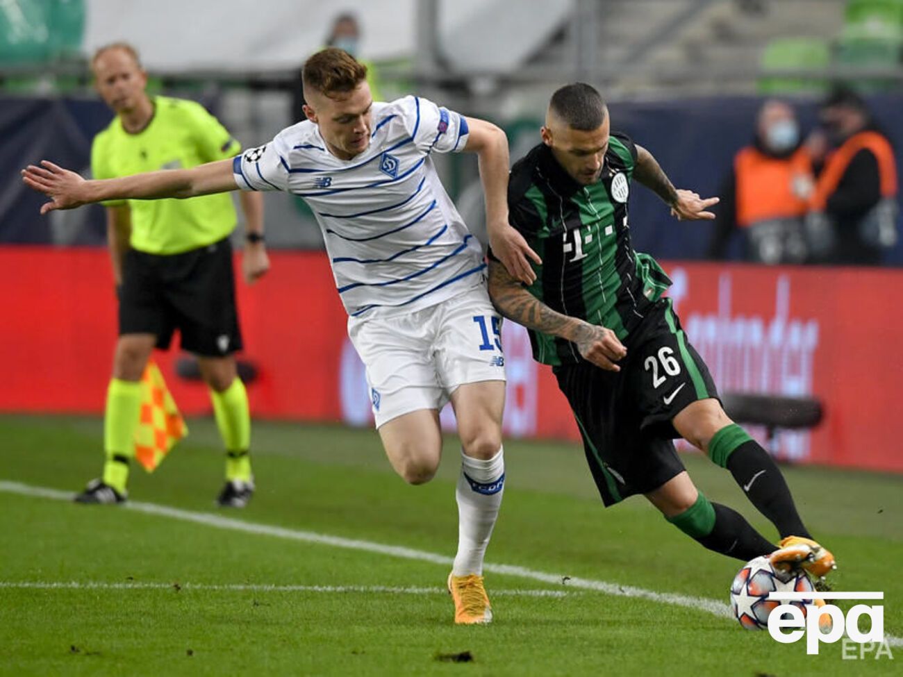 Матч "Ференцварош" &ndash; "Динамо" закінчився з рахунком 2:2