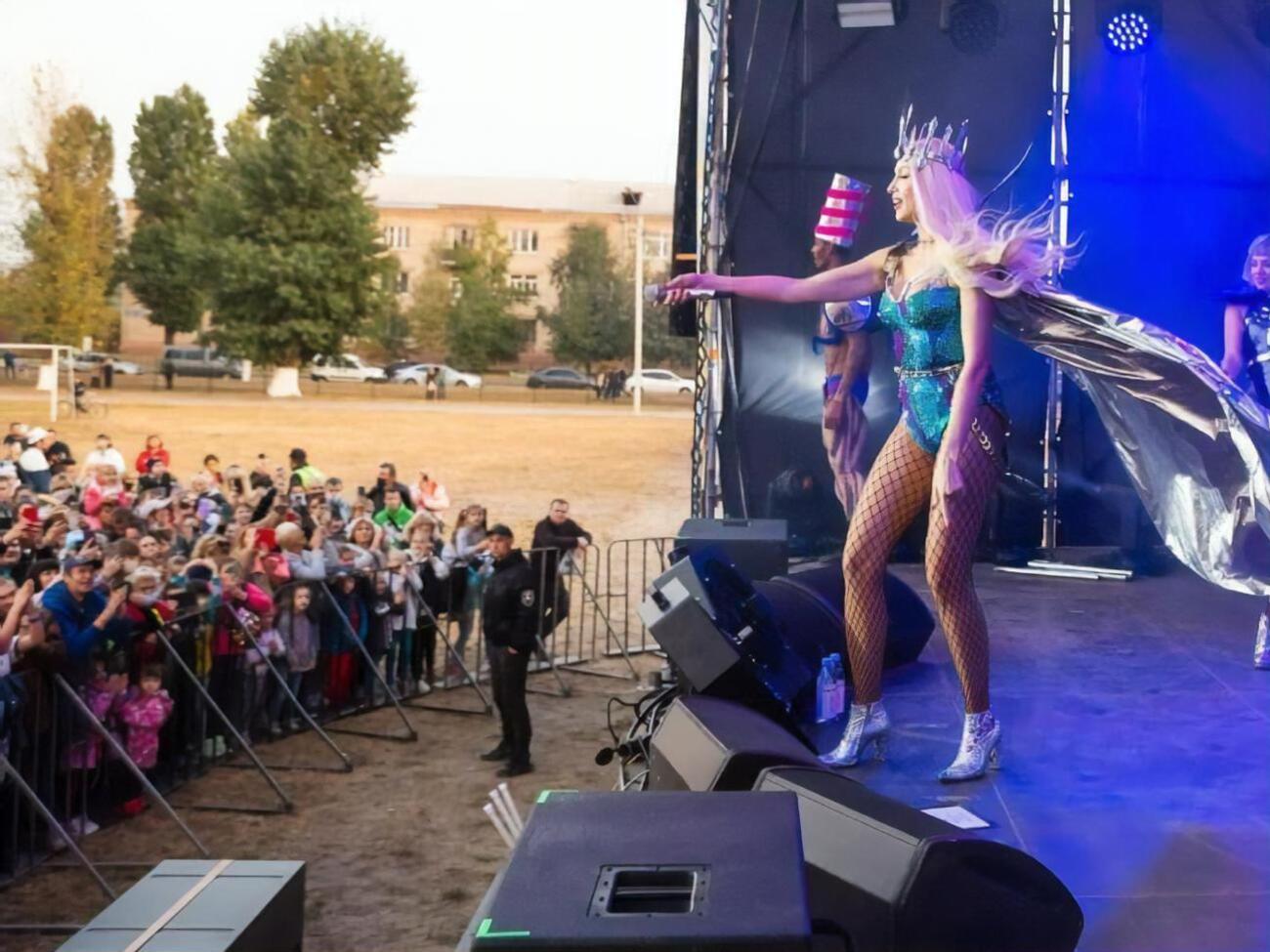 Полякова выступала в Новобаварском районе Харькова