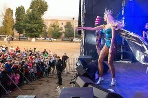 Полякова выступала в Новобаварском районе Харькова