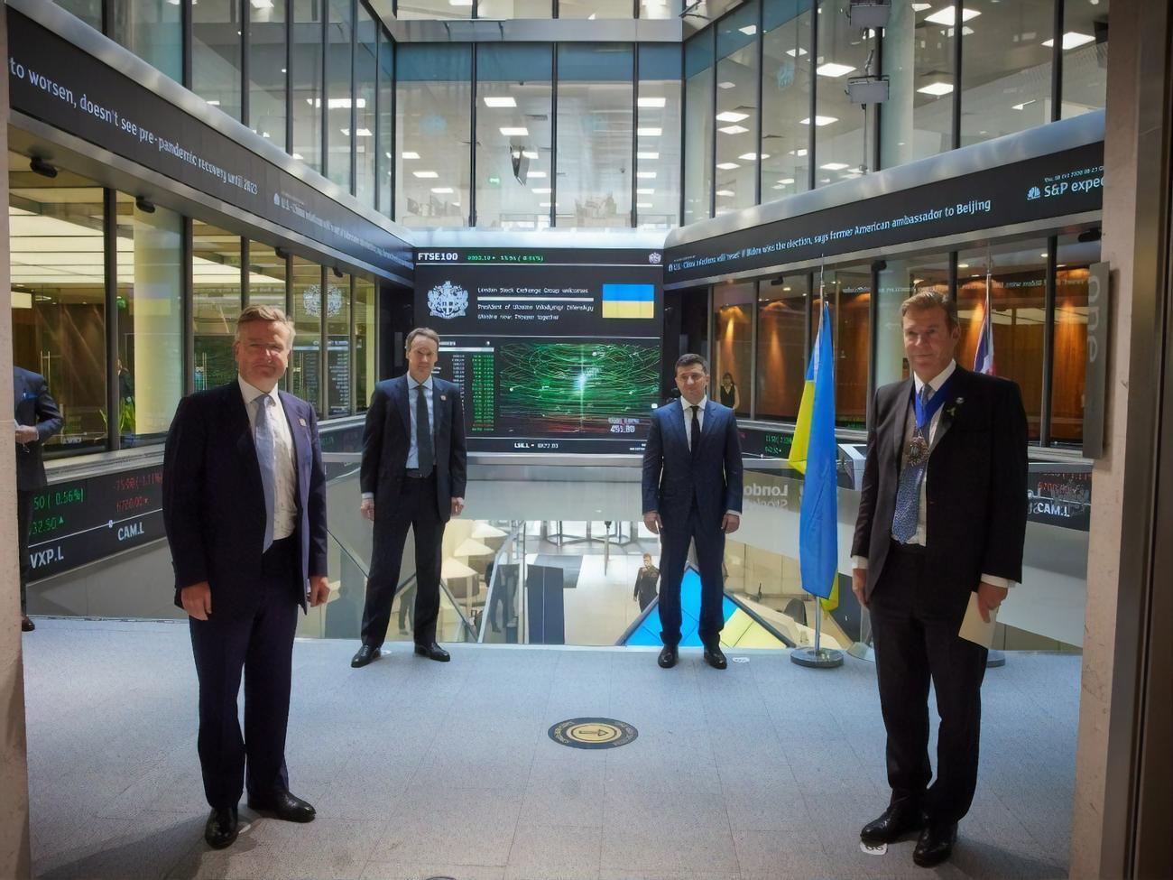 Зеленский побывал на Лондонской бирже