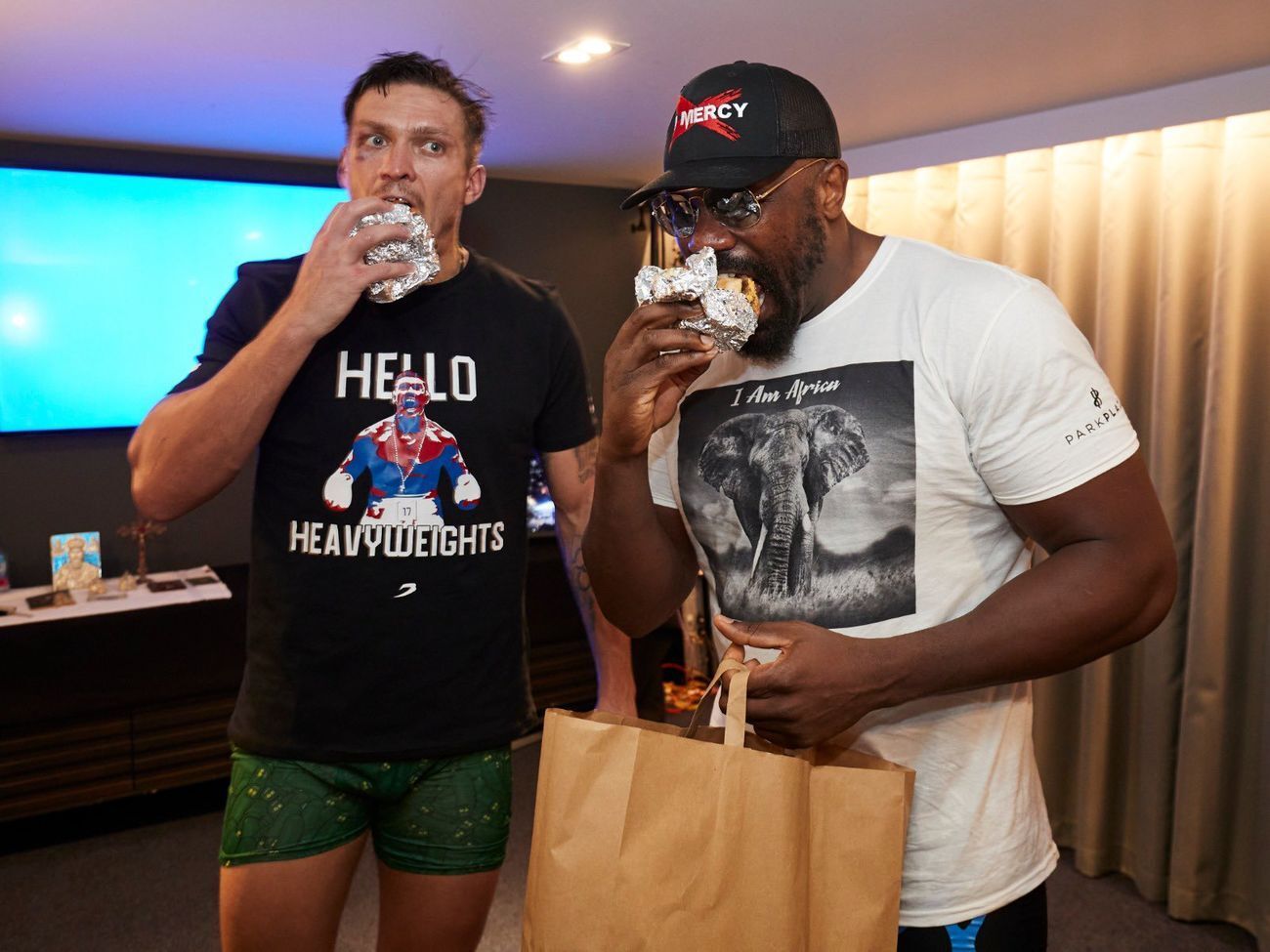 Усик и Чисора перекусили вместе