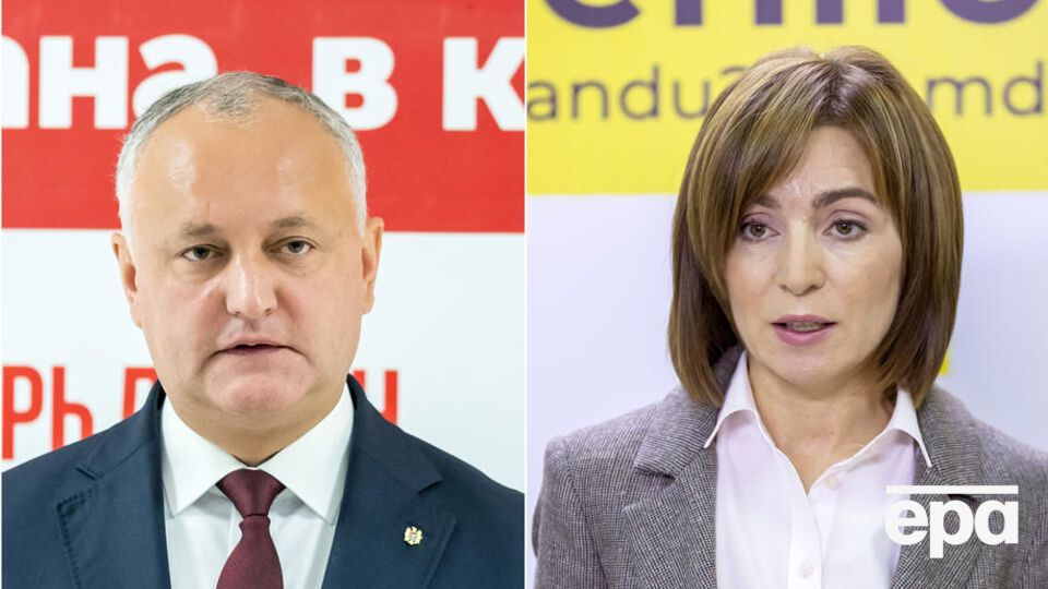 До другого туру виборів пройшли Додон (зліва) і Санду (праворуч)