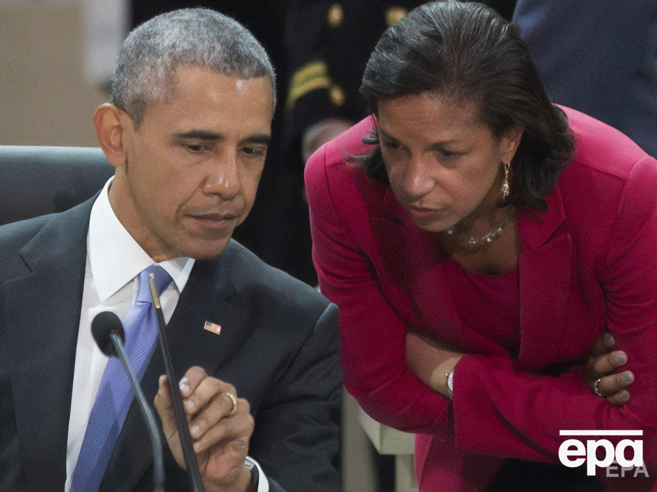 2013 року Райс (праворуч) стала радницею Обами (зліва) з національної безпеки