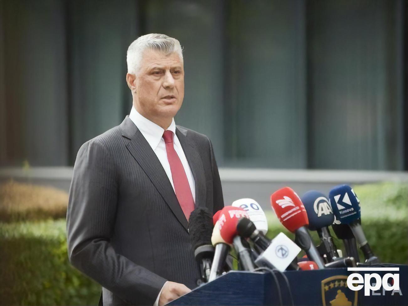 Перш ніж постати перед Міжнародним судом, Тачі подав у відставку