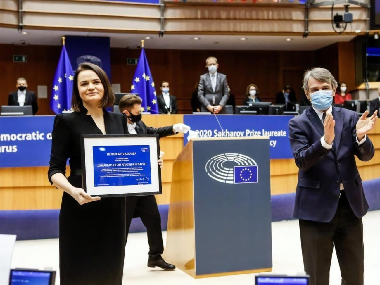 Тихановская, выступая в Европарламенте, сказала, что у нее одно желание&nbsp;&ndash; чтобы все находящиеся в заключении или изгнании, могли вернуться домой