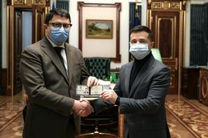 Зеленский пожелал Бойчуку (слева) добросовестного труда на благо области