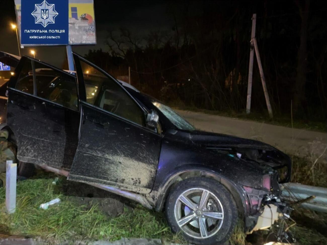 У Київській області зіткнулося два автомобілі