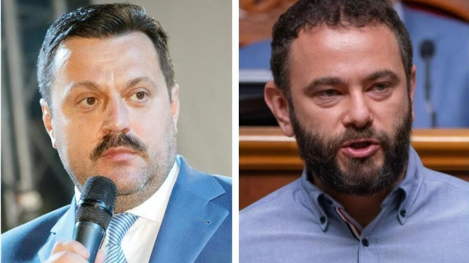 Деркач (слева) и Дубинский (справа) на совместной пресс-конференции заявили о необходимости расследования коррупции Байдена