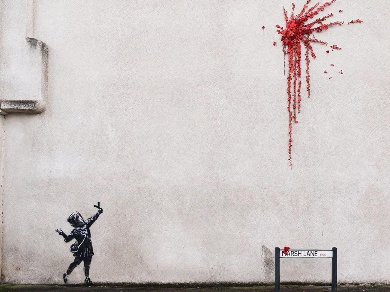 Нову роботу Бенксі у Бристолі зіпсували за два дні