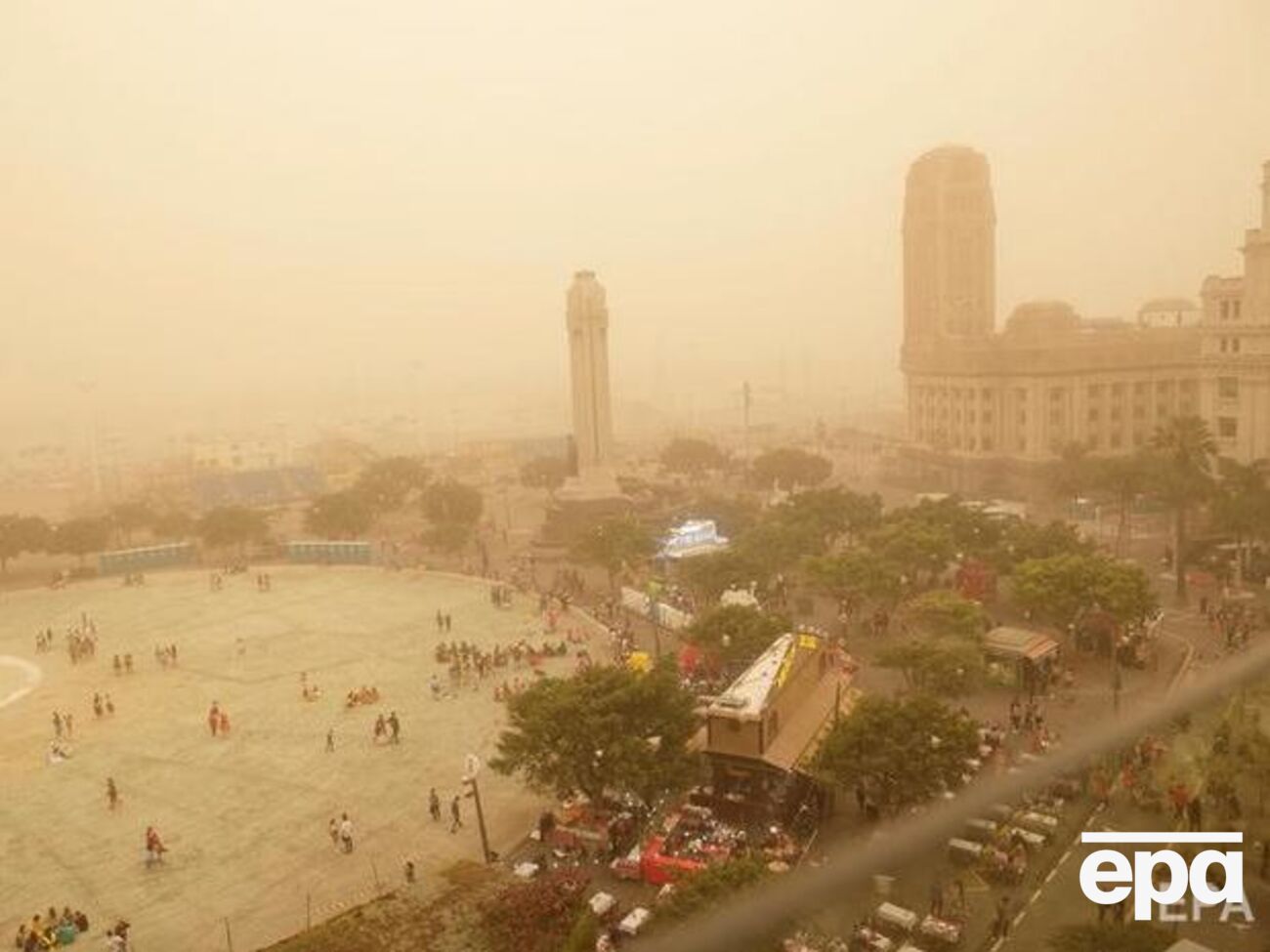 Песчаная буря накрыла&nbsp;Канарские острова 24 февраля