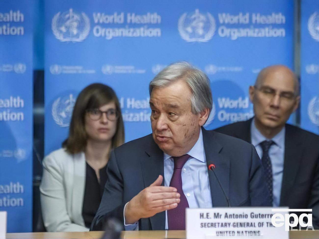 Гутерріш закликав до негайної реакції у сфері охорони здоров'я для придушення передавання вірусу та припинення пандемії