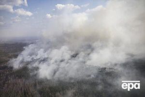 Лісова пожежа на території Чорнобильської зони відчуження триває з початку квітня