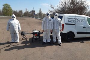 Завод "Энергия" был продезинфицирован с помощью дрона