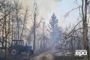 Лісові пожежі в Житомирській та Київській областях тривають від початку квітня