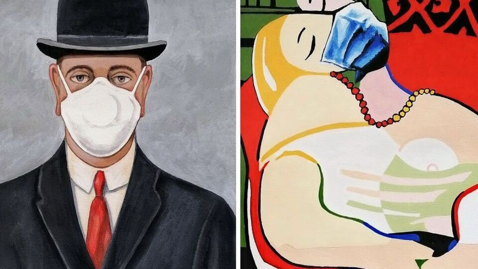 "Искусство на карантине". Как выглядели бы персонажи картин известных художников во время пандемии COVID-19. Фоторепортаж