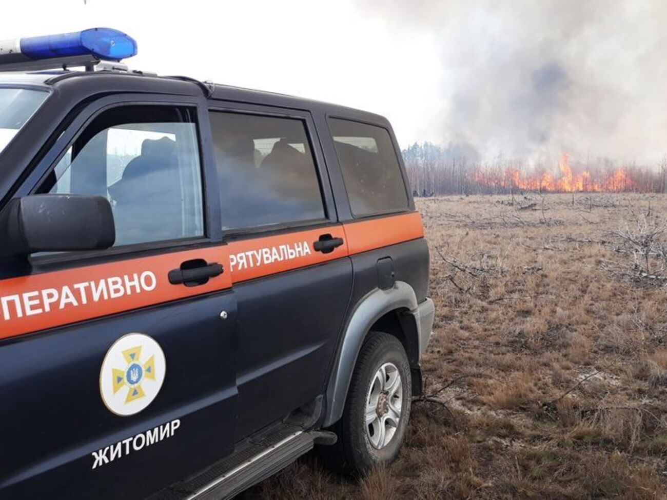Загоряння трав'яного настилу переросло у верхову пожежу