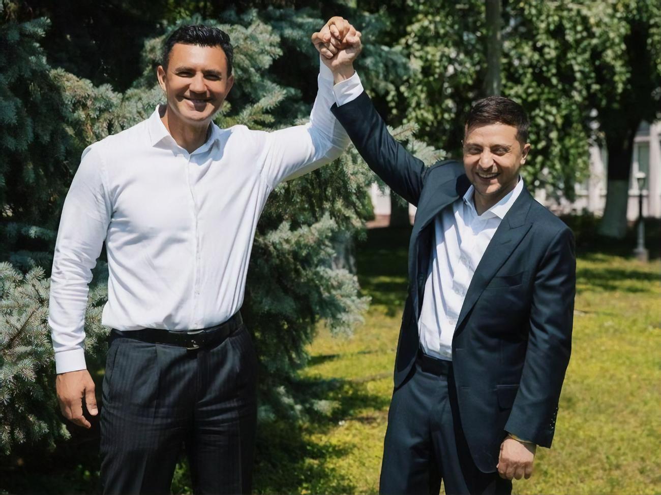 Тищенко і Зеленський під час парламентської передвиборчої кампанії 2019 року