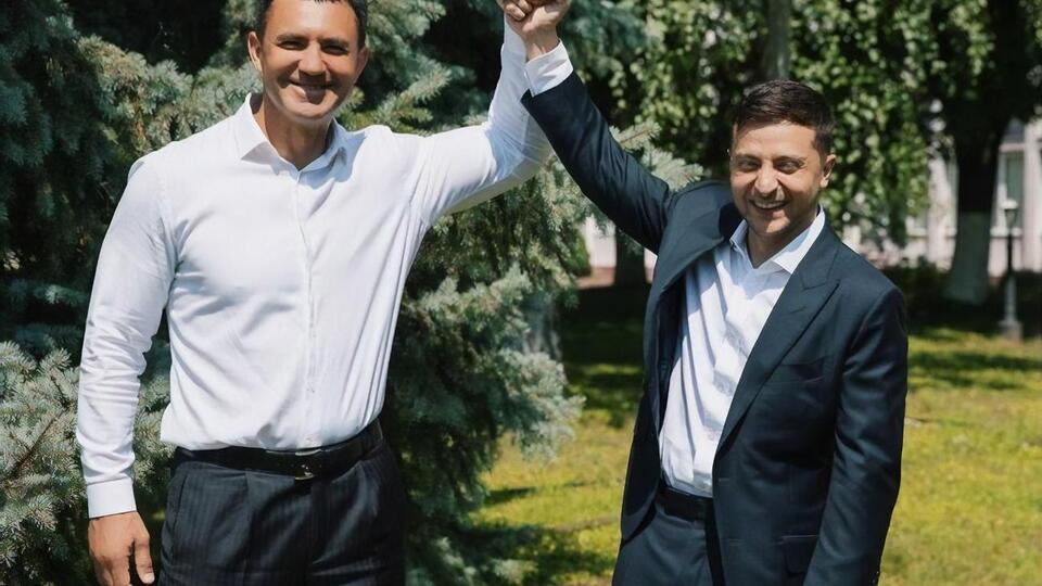 Тищенко і Зеленський під час парламентської передвиборчої кампанії 2019 року
