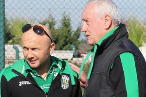 Смалийчук (слева) и Дыминский на базе "Карпат"