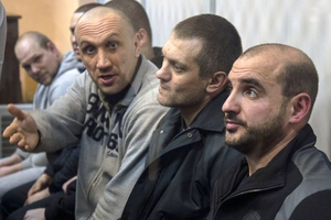 Фігуранти справи Обухов, Владимиренков і Власюк на одному із судових засідань