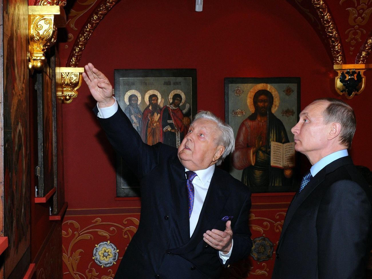 Художник Ілля Глазунов і російський президент Володимир Путін