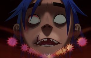 Участники Gorillaz традиционно изображены в виде анимационных героев