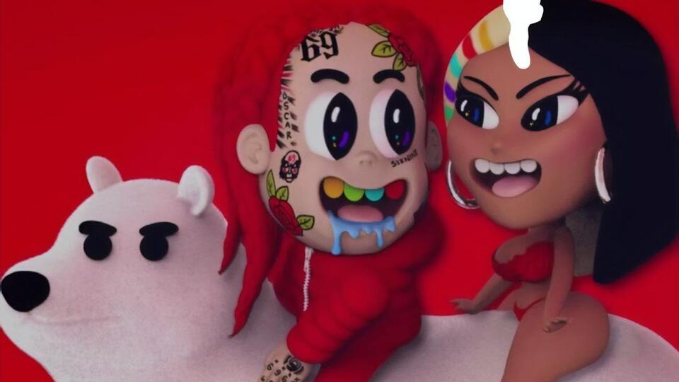 Tekashi 6ix9ine і Мінаж зображені в ролі анімаційних героїв
