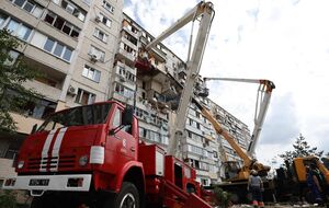 В Киеве произошел взрыв в многоэтажном доме. Фоторепортаж