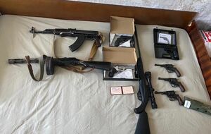 У задержанного изъяли несколько единиц оружия