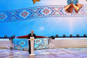 Перед концертом Лукашенко выступил на торжественной церемонии