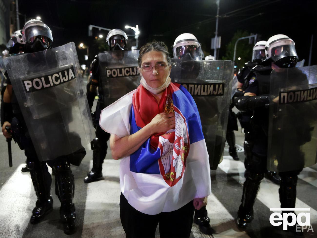 Массовые протесты в Белграде продолжались три дня