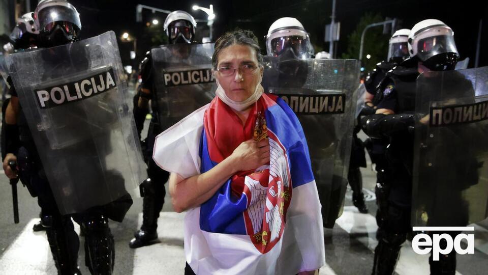 Массовые протесты в Белграде продолжались три дня