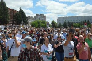 Сегодняшний митинг в Хабаровске называют самым массовым в истории города