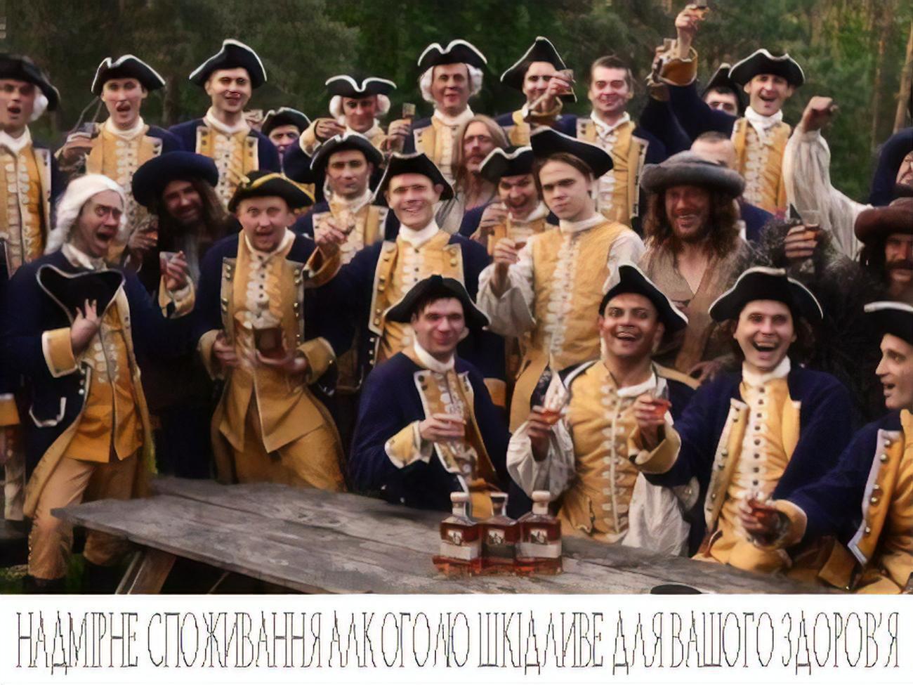 В сеть попали кадры со съемок нового рекламного ролика коньяка "Довбуш Карпатський"