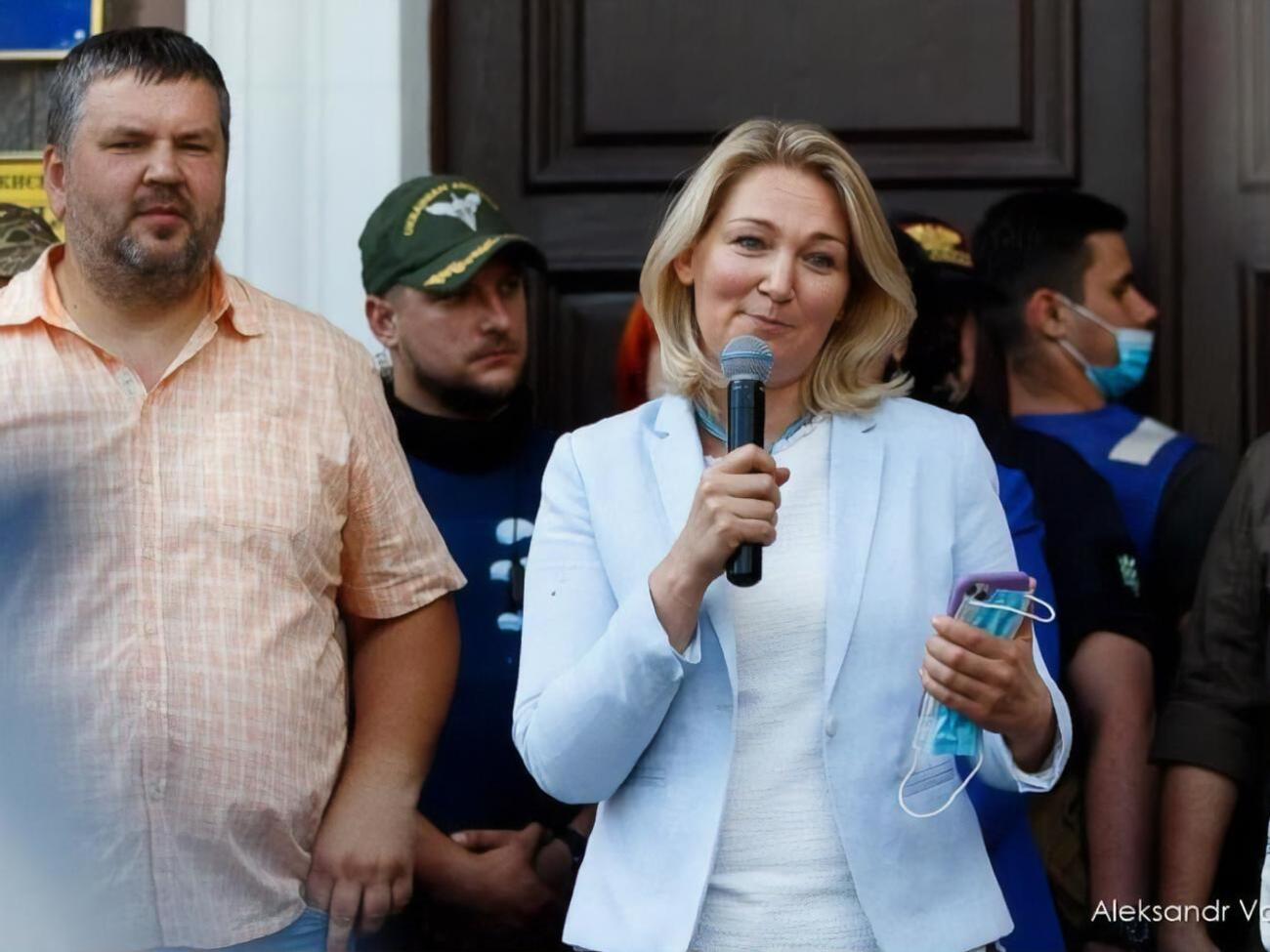 "Европейская солидарность" требует, чтобы Мотовиловец принес извинения Ионовой (на фото)