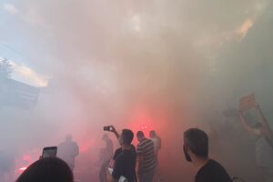 В годовщину нападения на Гандзюк активисты провели митинг возле МВД Украины. Фоторепортаж
