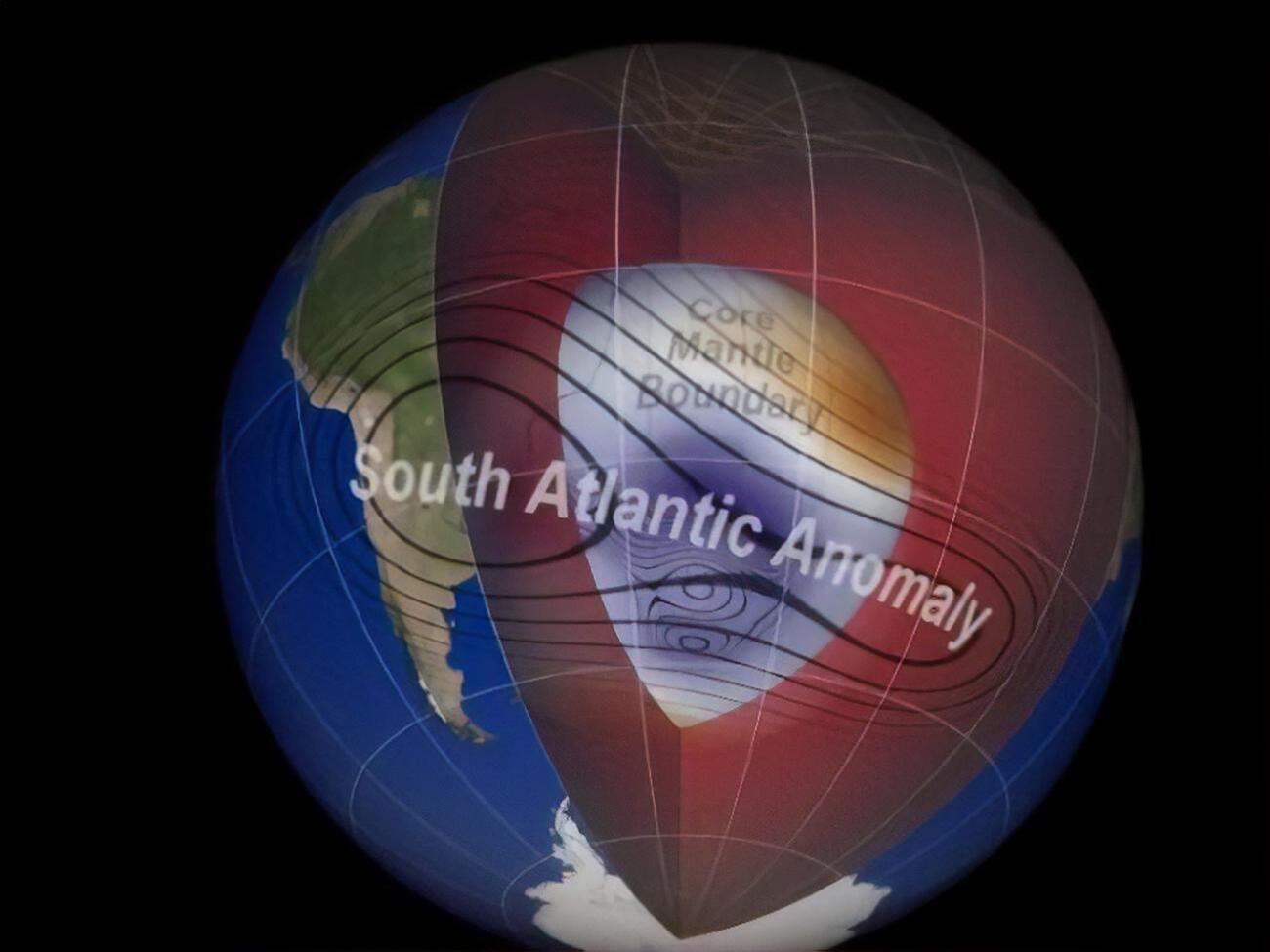 Размеры Южно-Атлантической магнитной аномалии постоянно растут