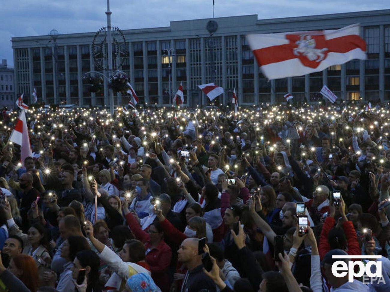 25 августа на площади Независимости в Минске прошел оппозиционный митинг