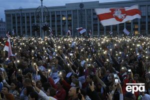 25 августа на площади Независимости в Минске прошел оппозиционный митинг