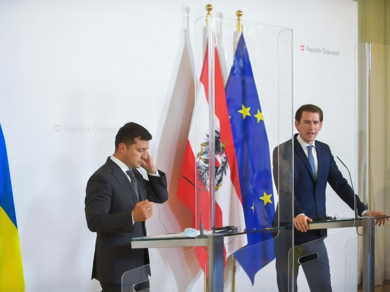 Зеленский провел&nbsp;переговоры с федеральным канцлером Австрии Себастьяном Курцем